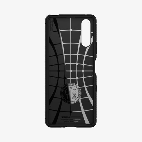 ACS02841 - Sony Xperia 1 III Case Rugged Armor in matte black showing the back